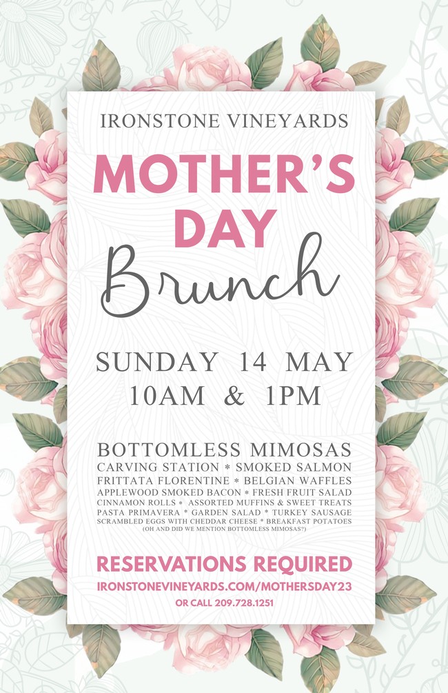 Ironstone Vineyards - Event - Mother's Day 2023