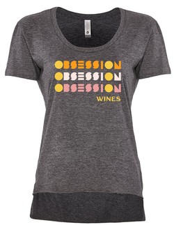 Women's Tee - Obsession Logo - Charcoal