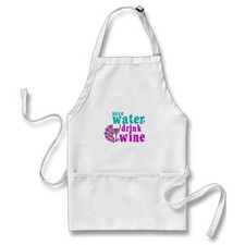 Save Water Rhinestone Apron Image